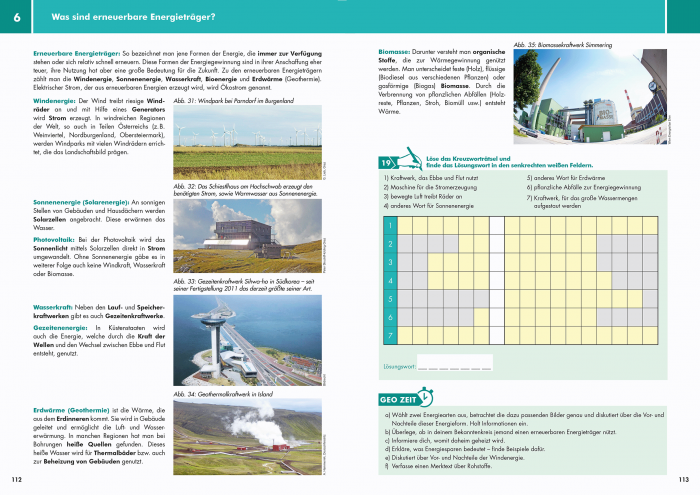 Hoelzel Journal | Hoelzel Verlag | GEO und Wir 1 | erneuerbare Energieträger