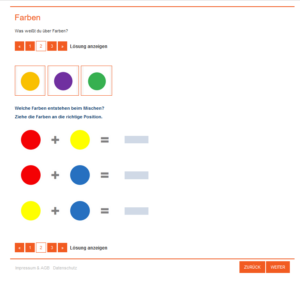 Intearktive Übungen "Farben" aus dem neuen E-BOOK+ für HAS 1