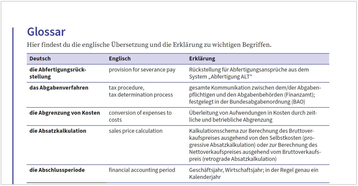 Screenshot: Erklärvideo mit eingeblendeten Untertiteln Deutsch-englisches Glossar