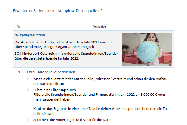 Erweiterter Seriendruck