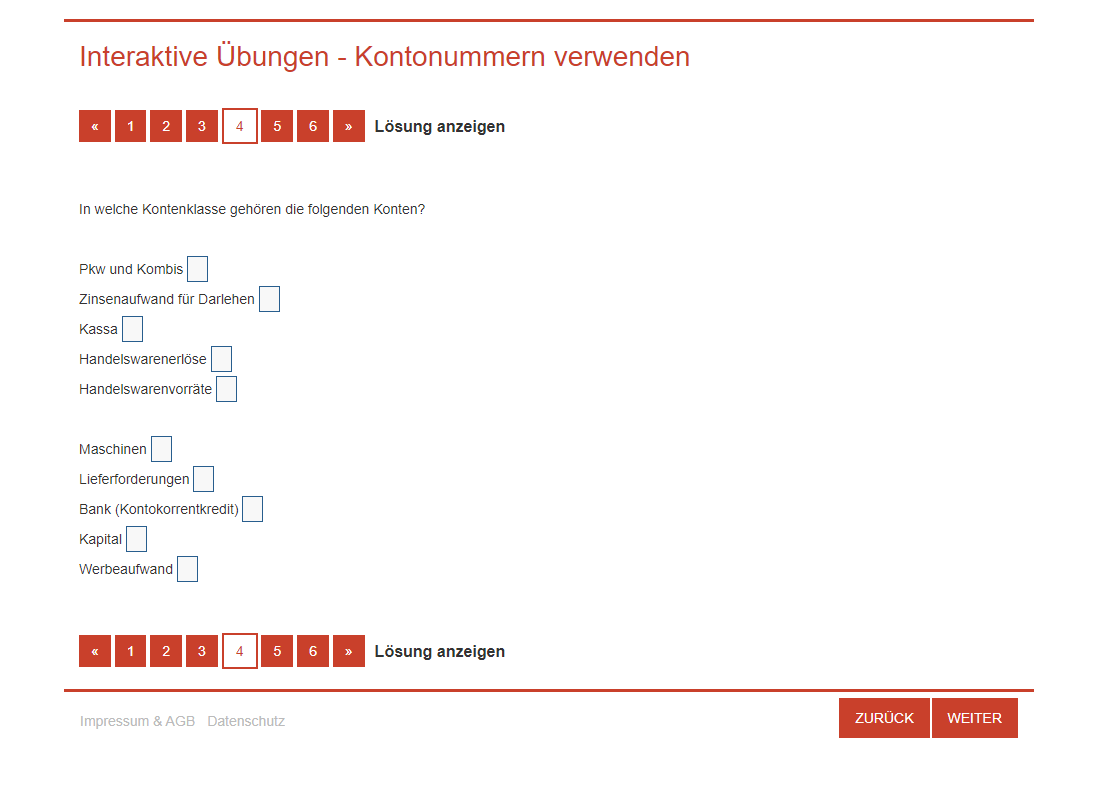 Hölzel Verlag - Interaktive Übung: Kontonummern verwenden