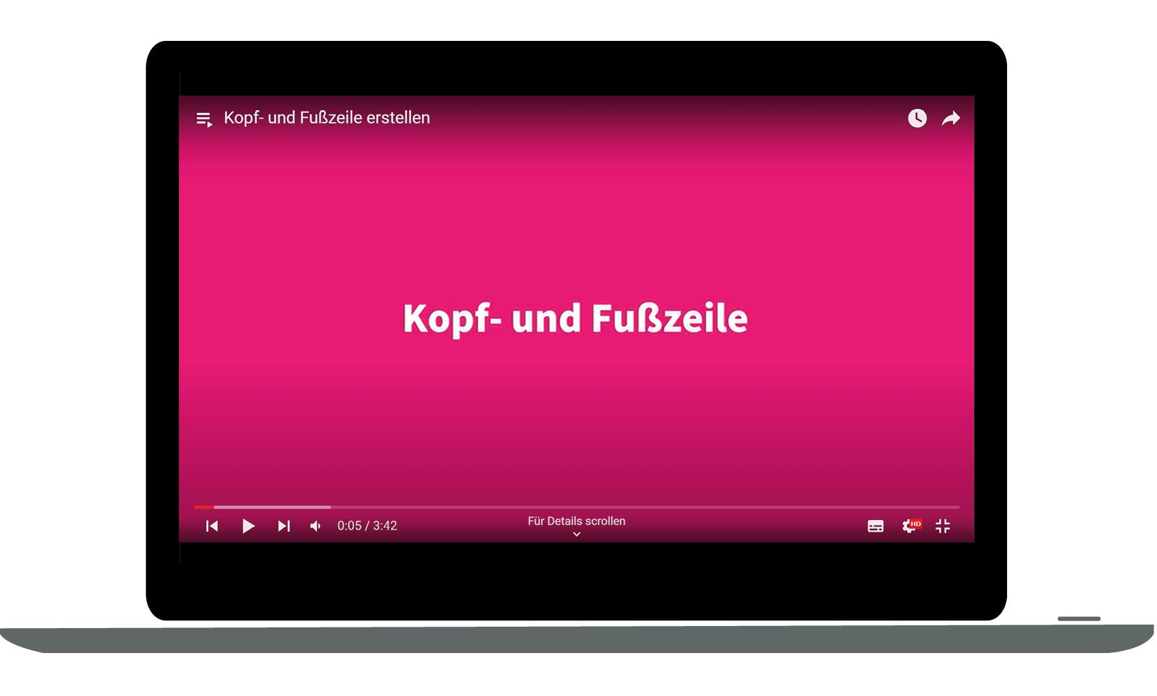 Hölzel Verlag - Video Kopf- und Fußzeile anpassen - Officemanamagenent