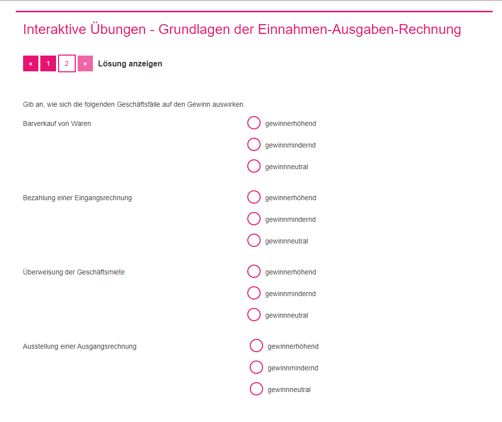 Hölzel Verlag - Interaktive Übungen: Grundlagen Einnahmen-Ausgaben-Rechnung