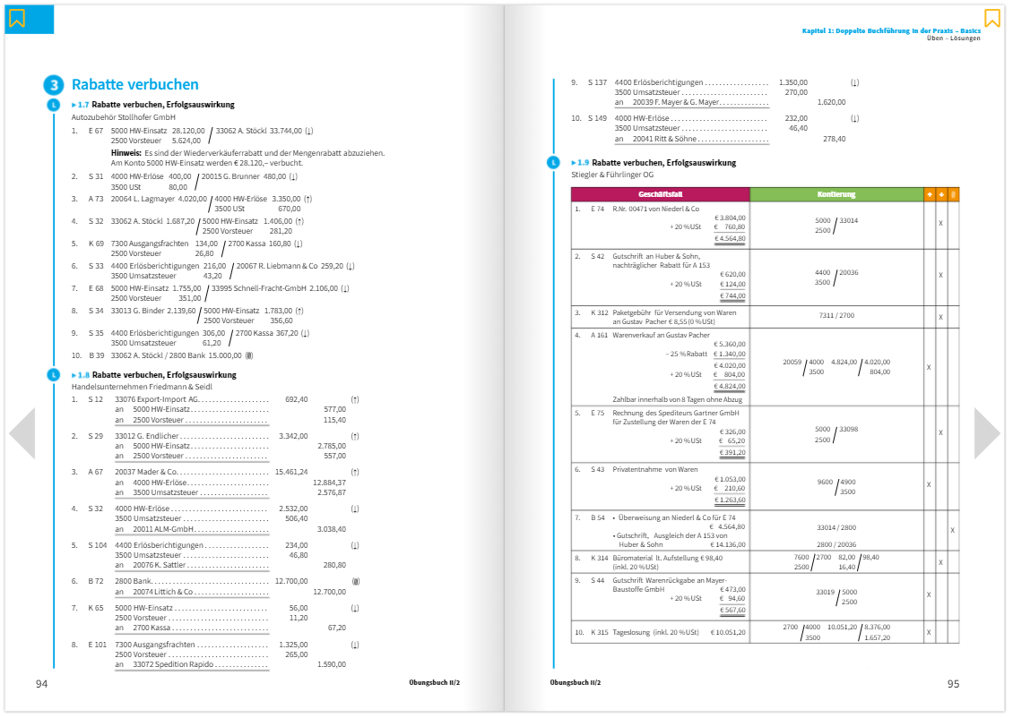 Hölzel Verlag - Übungsbuch Beispielseite - Rechnungswesen 2022